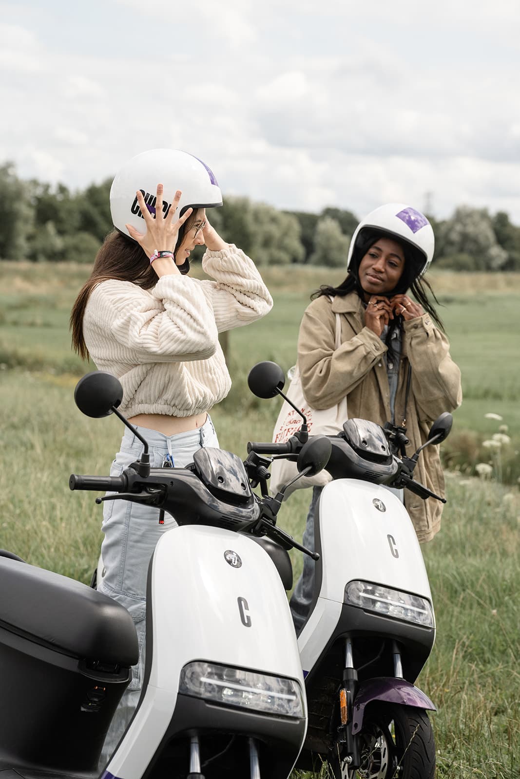 Een Check. scooter in actie.